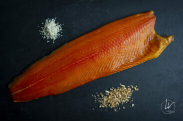 Photographe culinaire - Shooting produit saumon fumé Label Rouge - Fumage de Bourgogne (71)