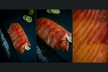 Photographe culinaire - Shooting produit saumon fumé Label Rouge - Fumage de Bourgogne (71)